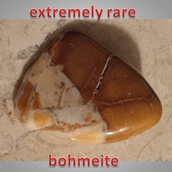 EXTREMELY RARE! Bohmeite polished tumbled fossil /stone / rock / crystal 05
